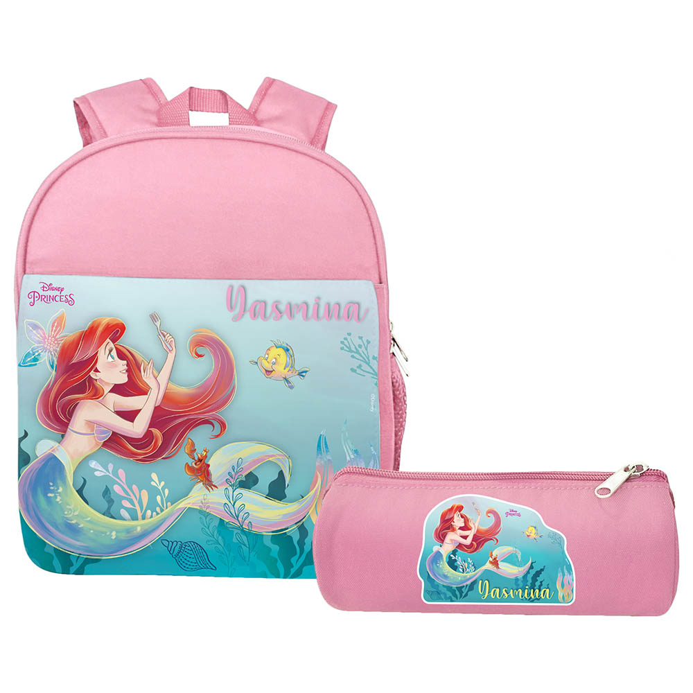 Essmak - Personalized Backpack & Pencil Case - Disney Princess - 12-Inch