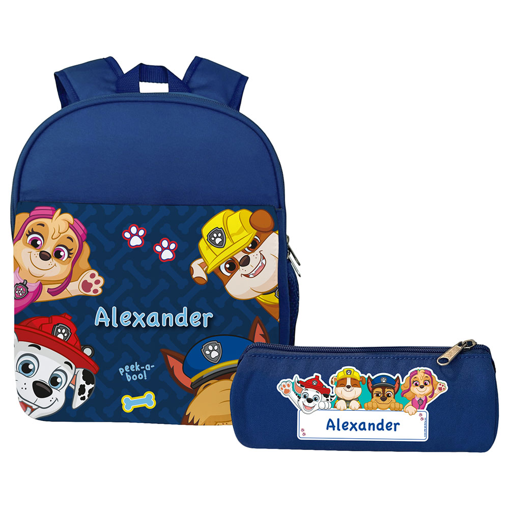 Essmak - Personalized Backpack & Pencil Case - Paw Patrol - 12-Inch/30.5cm