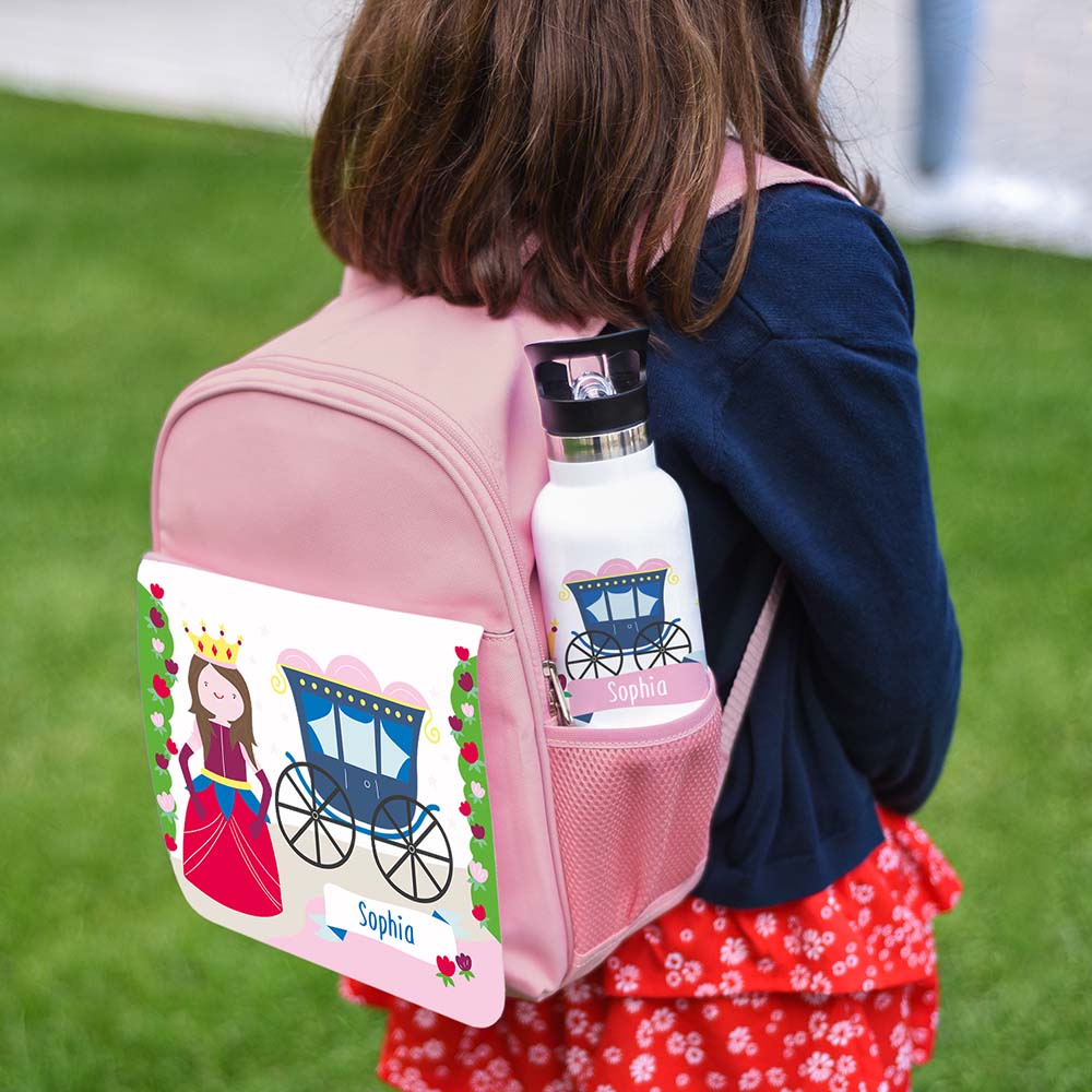 Essmak - Personalized Backpack & Pencil Case - Princess - 12-Inch