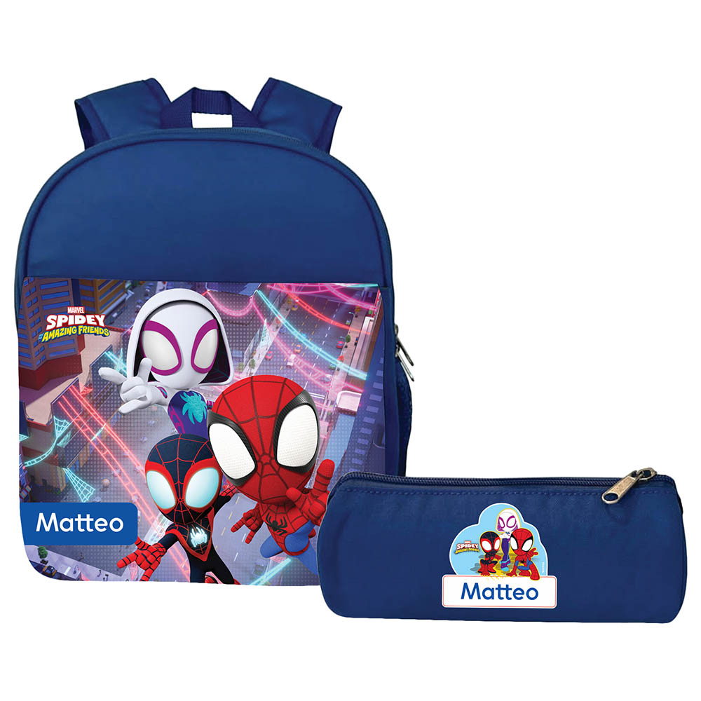 Essmak - Personalized Backpack & Pencil Case - Spidey - 12-Inch/30.5cm