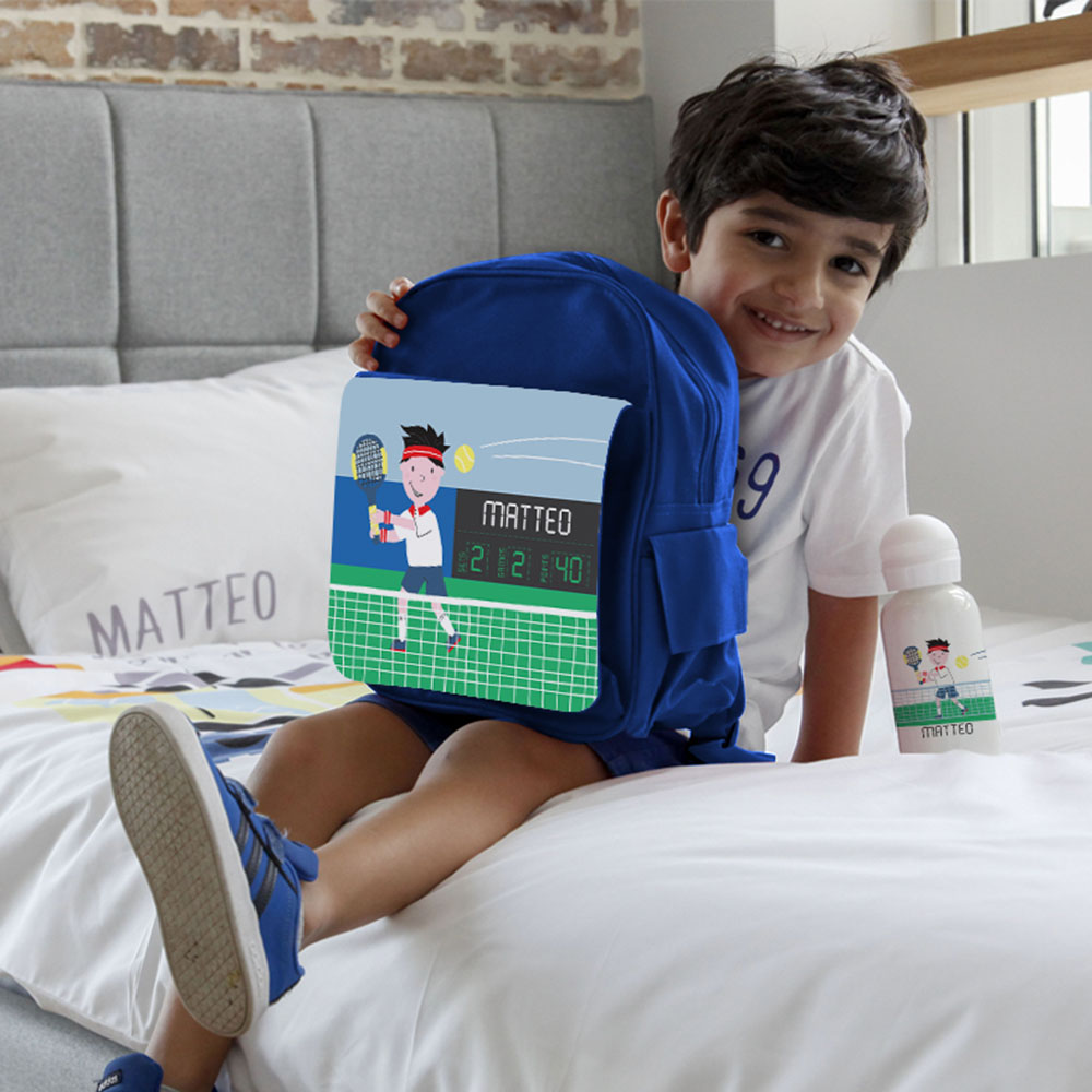 Essmak - Personalized Backpack & Pencil Case - Tennis - 12-Inch