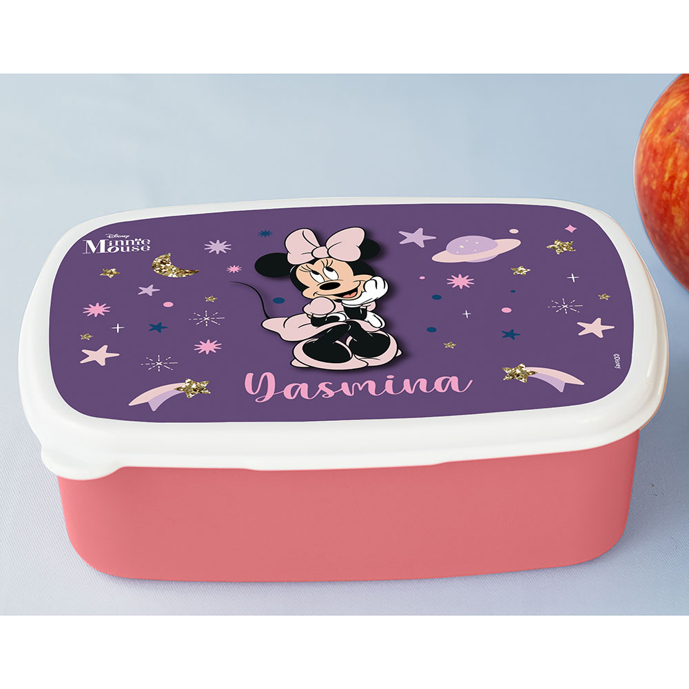 Essmak - Disney Minnie 3 Backpack With Lunch Box & Water Bottle- 12-Inch - Pink
