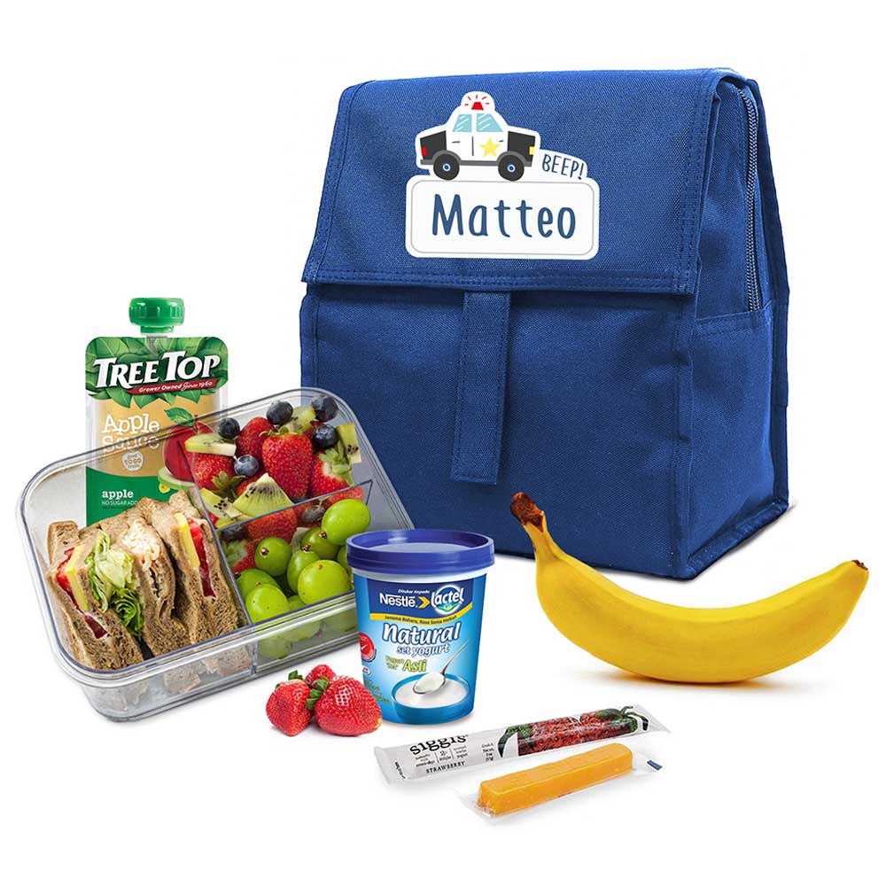 Essmak - Emergency Vehicles Foldable Lunch Set - Blue
