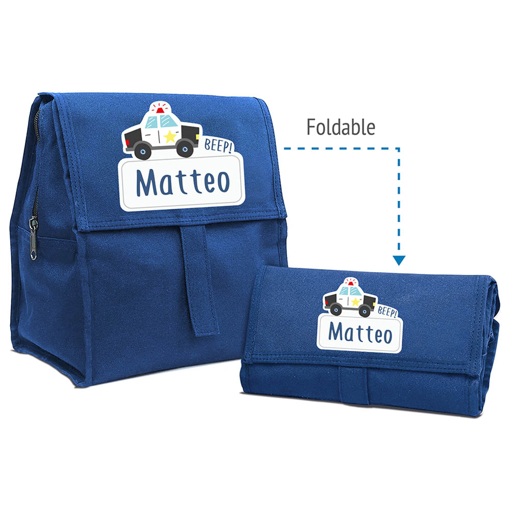 Essmak - Emergency Vehicles Foldable Lunch Set - Blue
