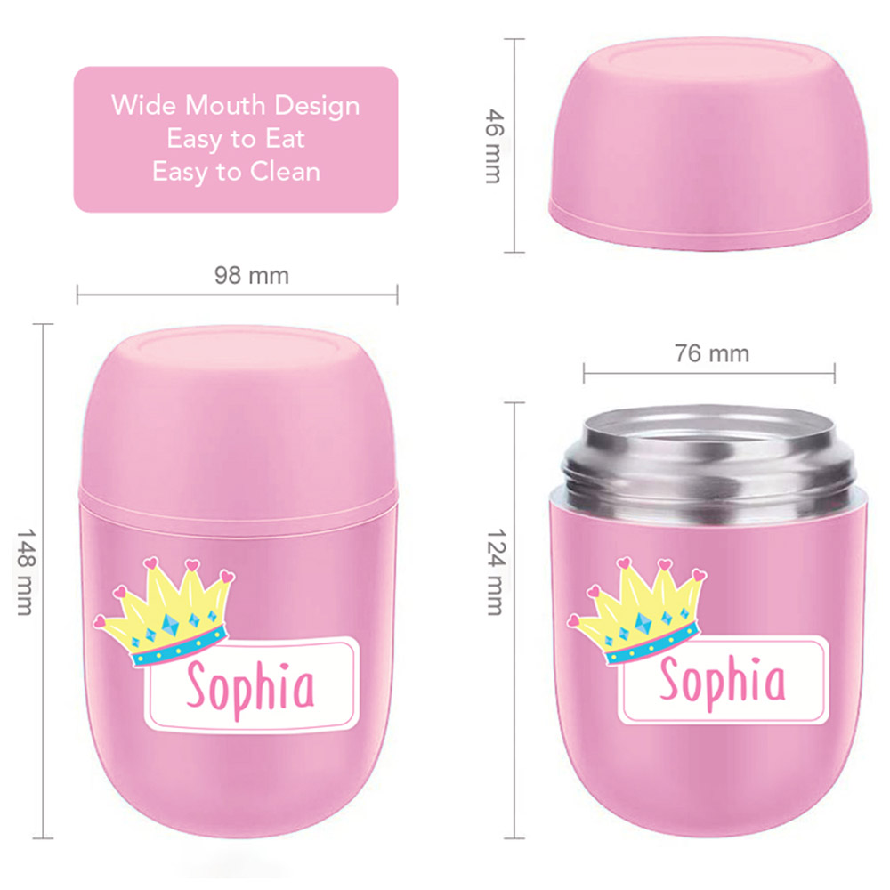 Essmak - Personalized Insulated Lunch Box - Princess - 475ml