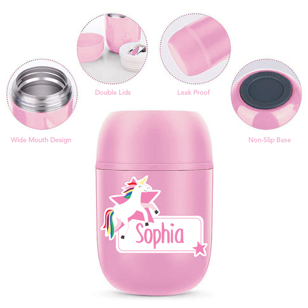 Essmak - Personalized Insulated Lunch Box - Unicorn - 475ml