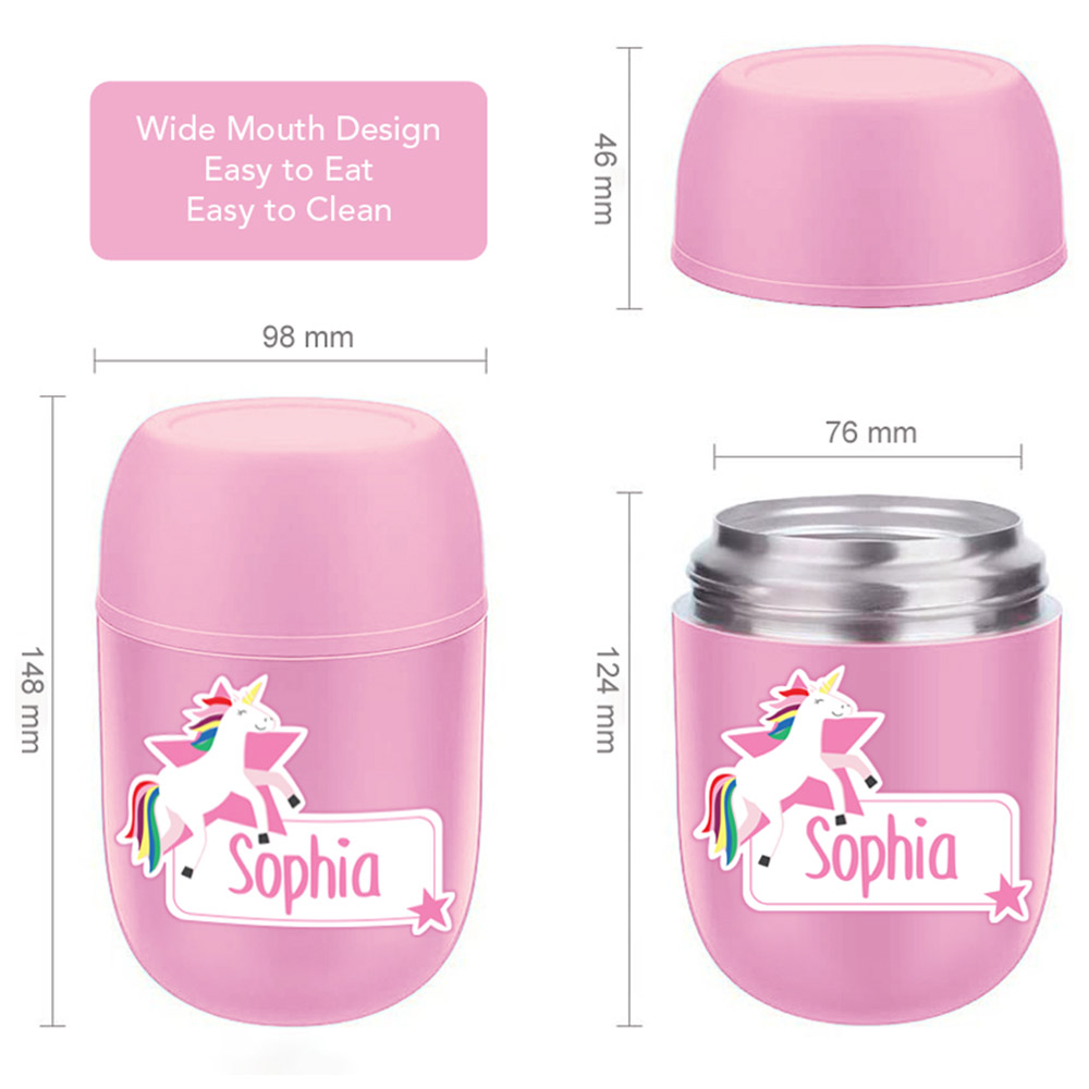Essmak - Personalized Insulated Lunch Box - Unicorn - 475ml