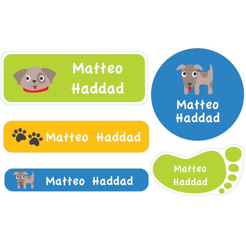 Essmak - Personalised Labels - Dog - 74pcs