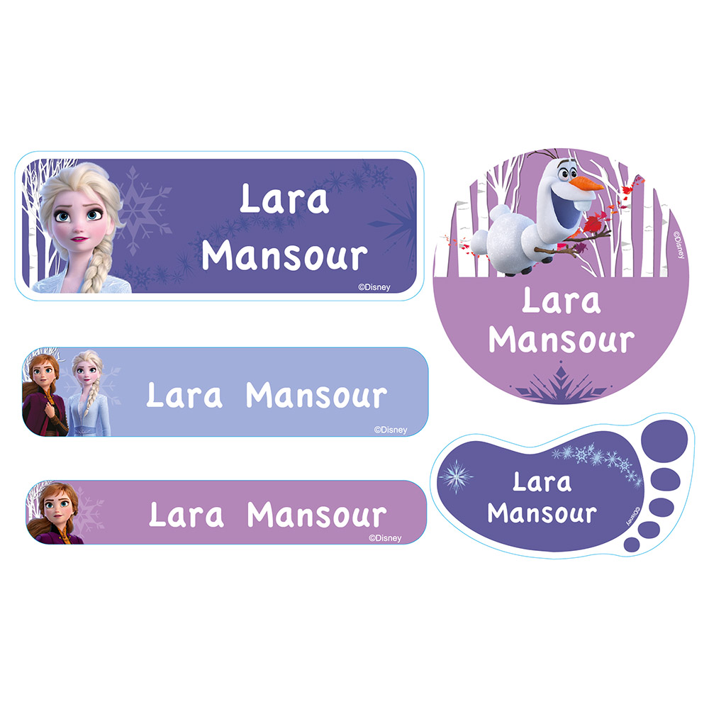 Essmak - Personalised School Labels - Disney Frozen - 74Pcs