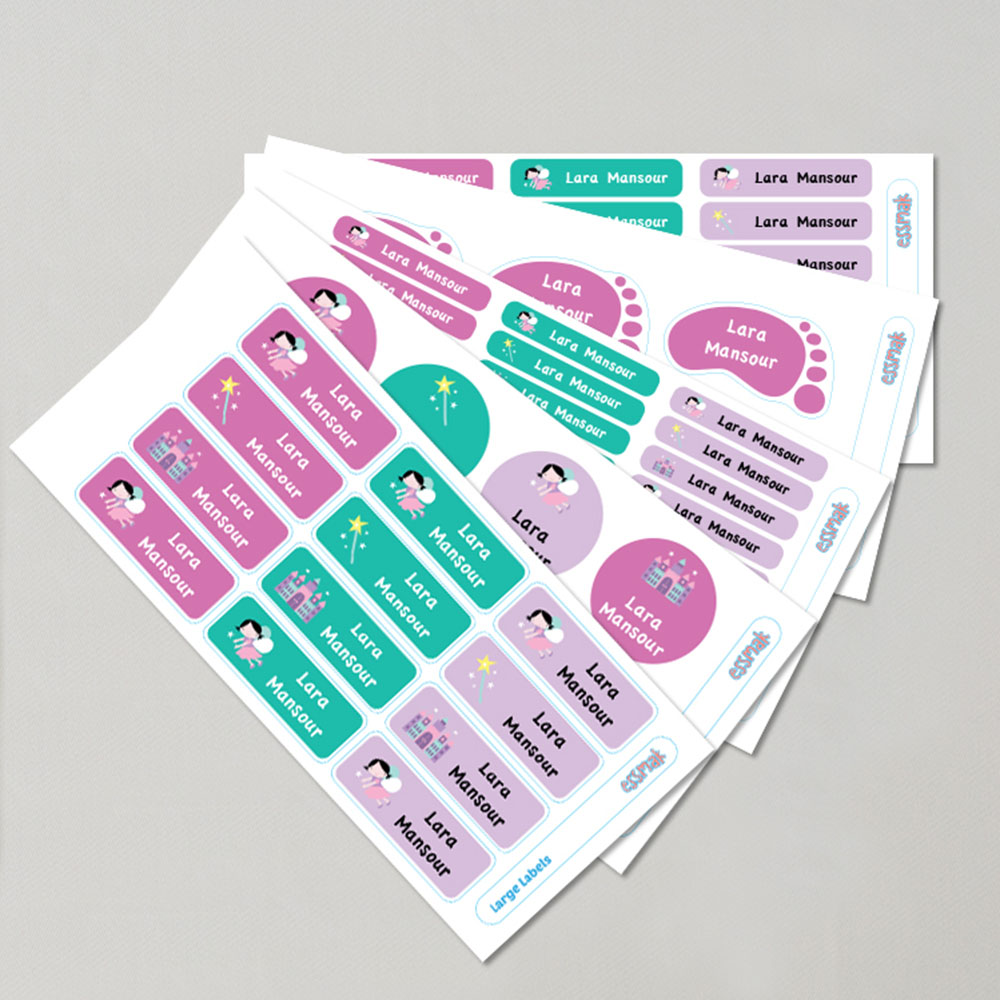 Essmak - Personalised Labels - Fairy - 74pcs