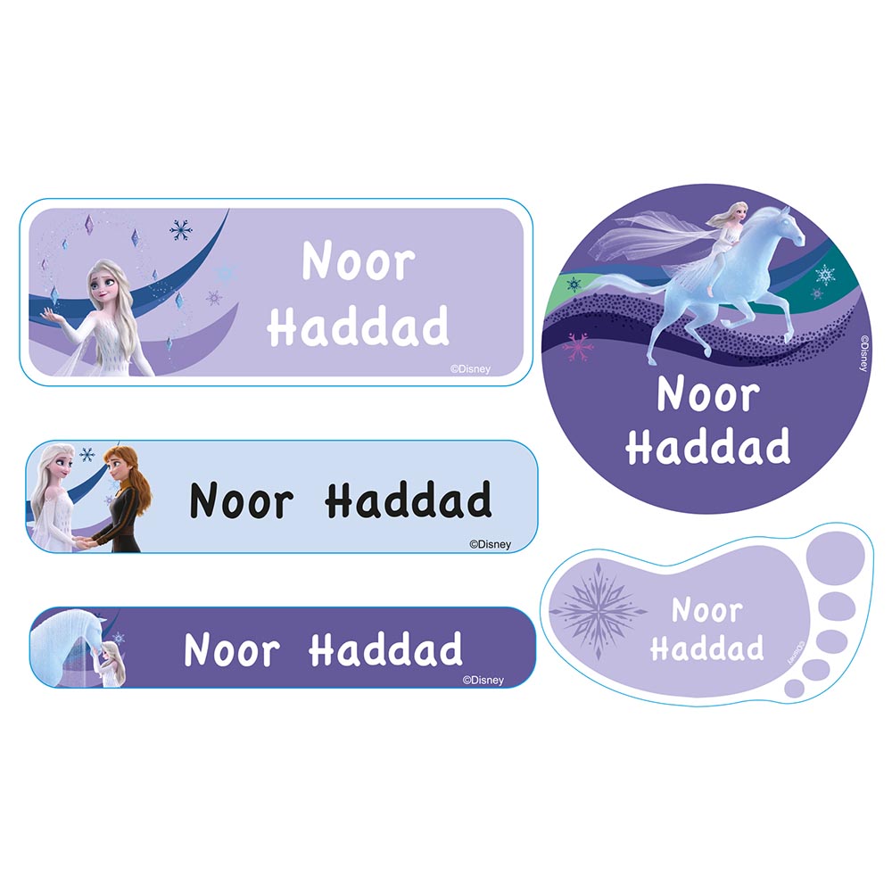 Essmak - Personalised School Labels - Disney Frozen - 74Pcs