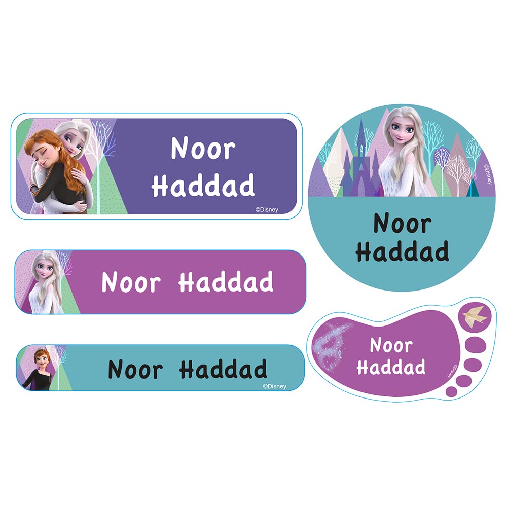 Essmak - Personalised School Labels - Disney Frozen - 74Pcs