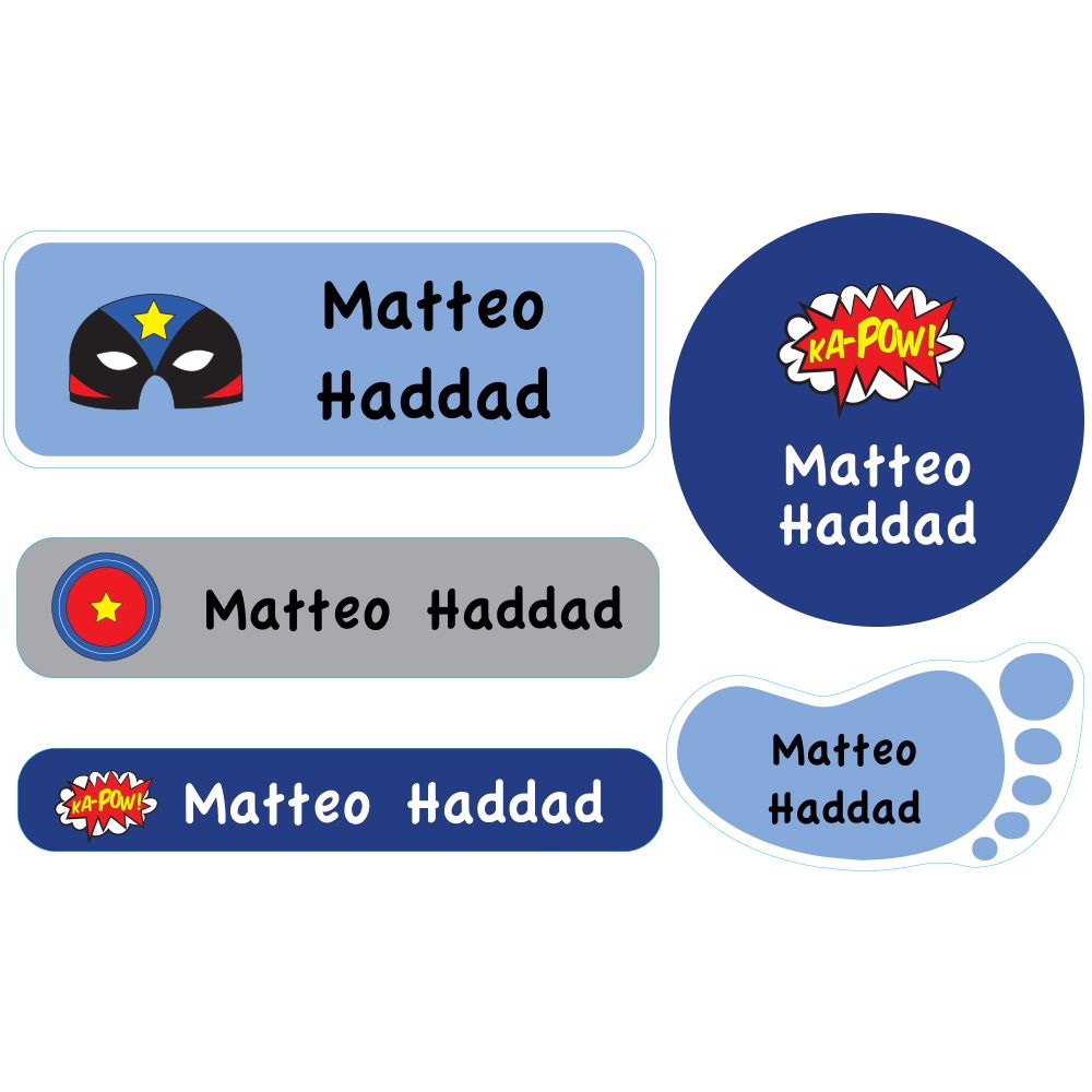 Essmak - Personalised Labels - Super America - 74pcs