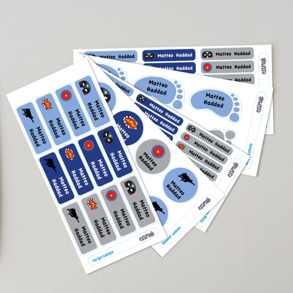 Essmak - Personalised Labels - Super America - 74pcs