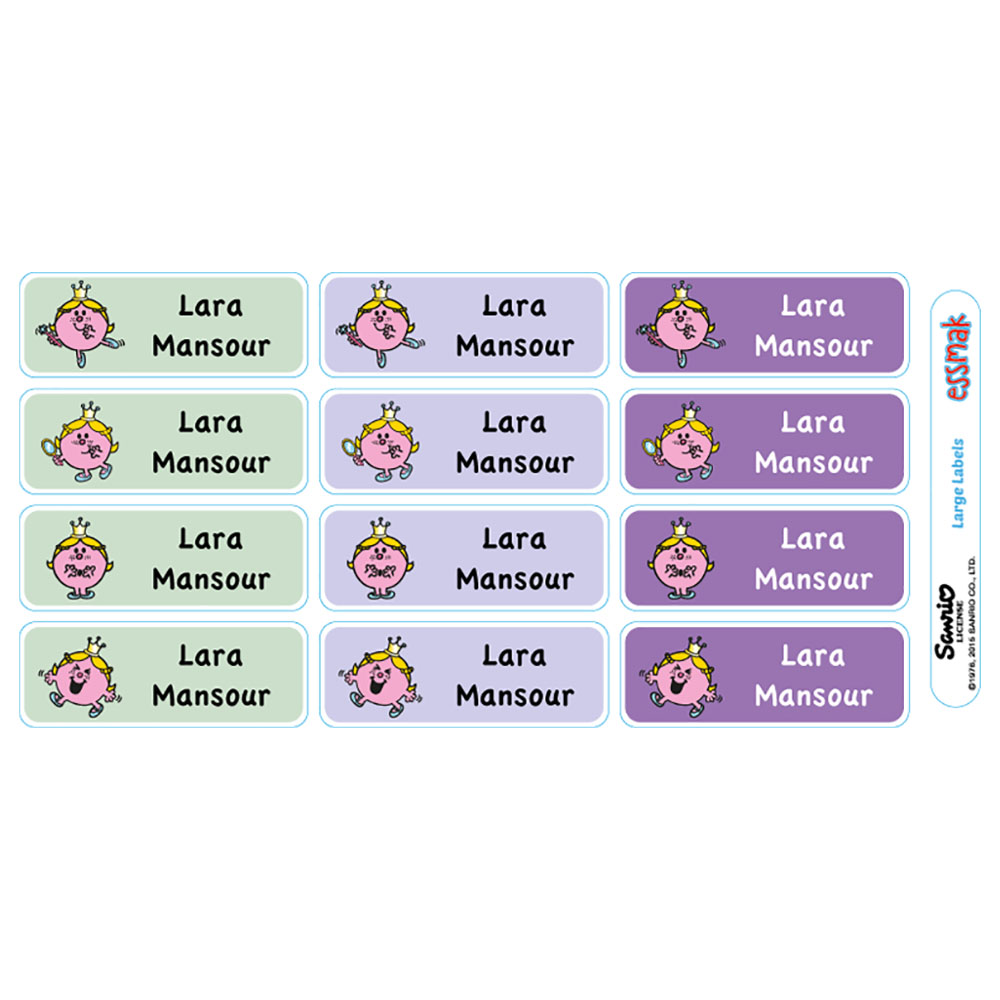 Essmak - Personalised School Labels - Miss Sunshine - 74Pcs