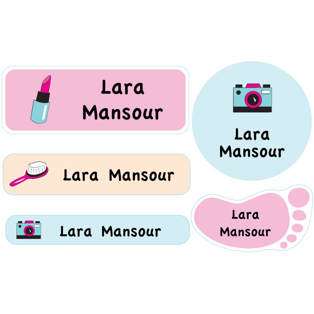 Essmak - Personalised School Labels - Selfie - 74Pcs