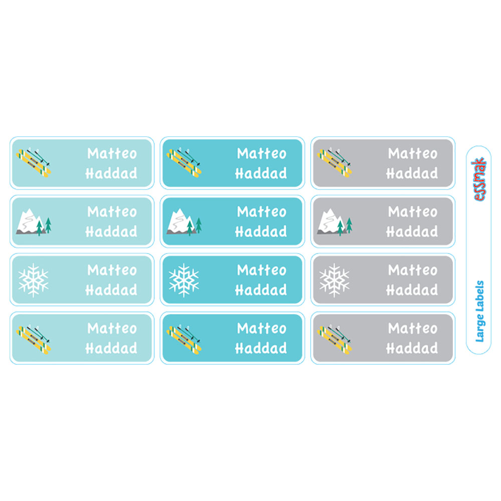 Essmak - Personalised Labels - Ski - 74pcs