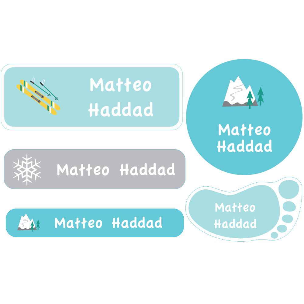 Essmak - Personalised Labels - Ski - 74pcs