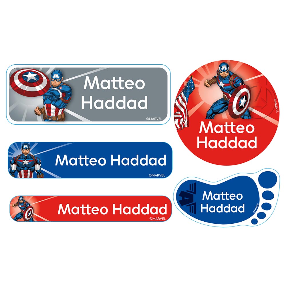Essmak - Personalised Labels - Super America - 74pcs