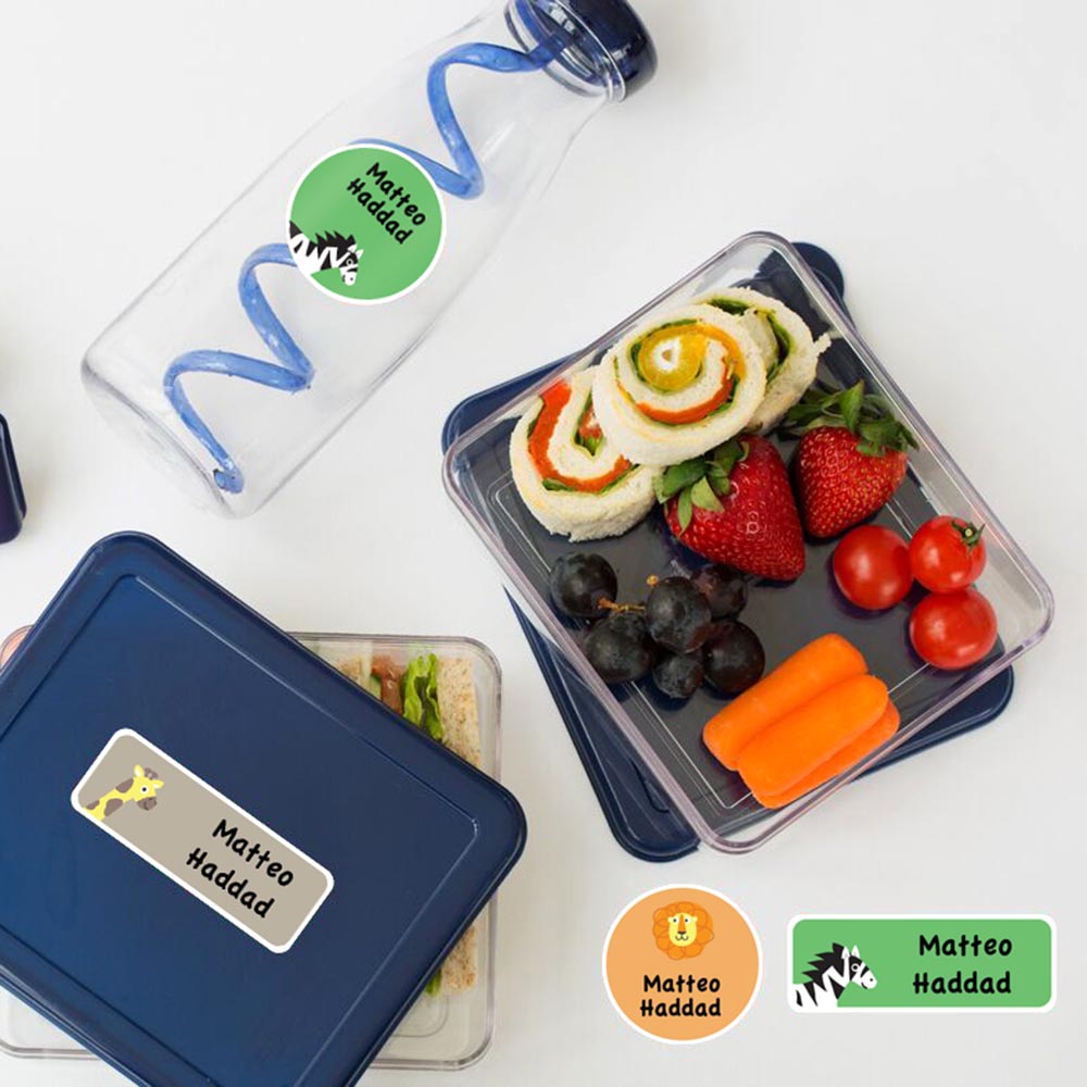 Essmak - Personalised School Labels - Safari - 74Pcs