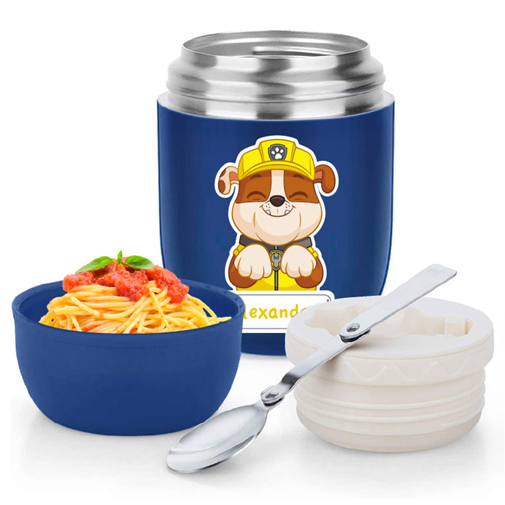 Essmak - Paw Patrol Rubble 3pc-Set Thermos Pack - 12-Inch