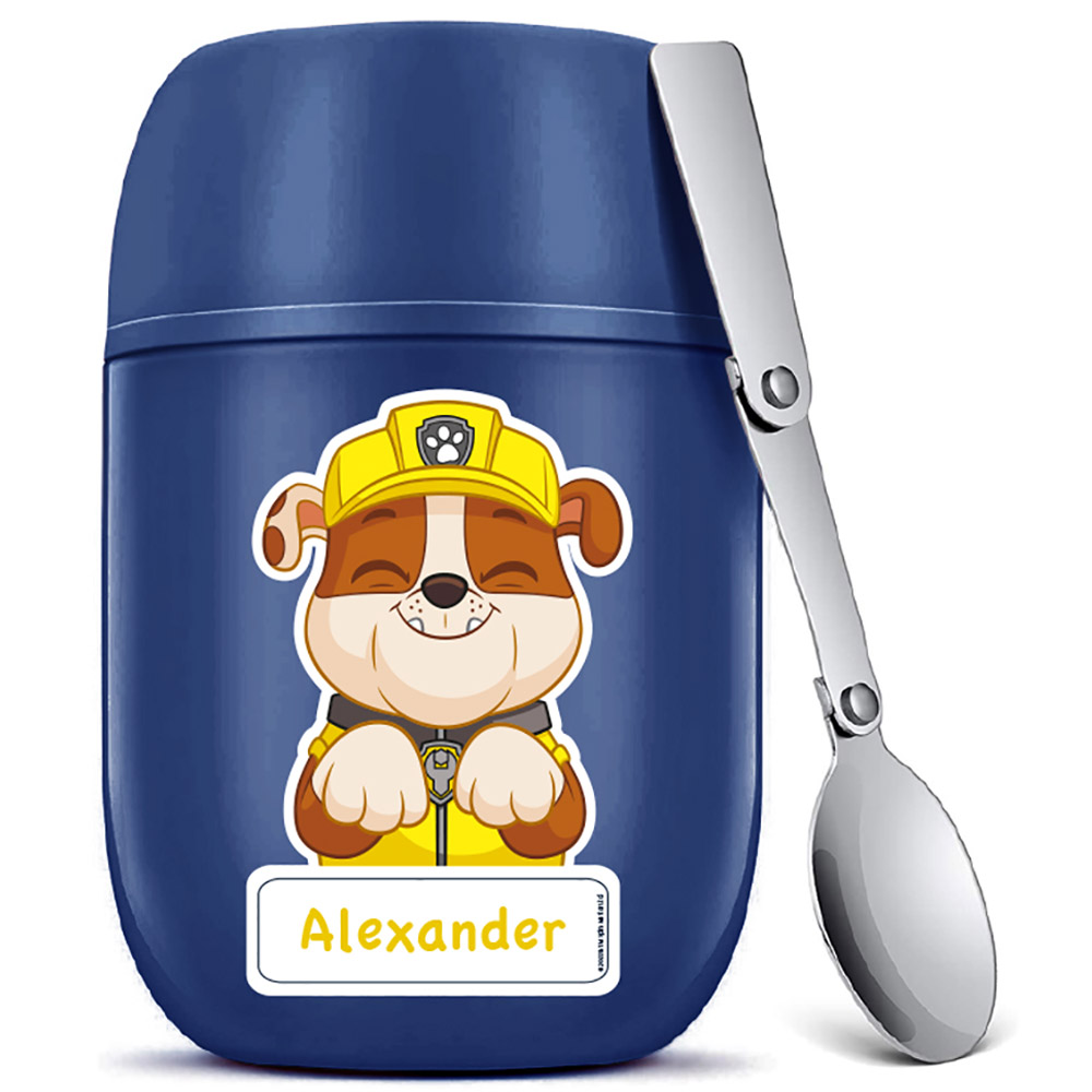 Essmak - Paw Patrol Rubble 3pc-Set Thermos Pack - 12-Inch