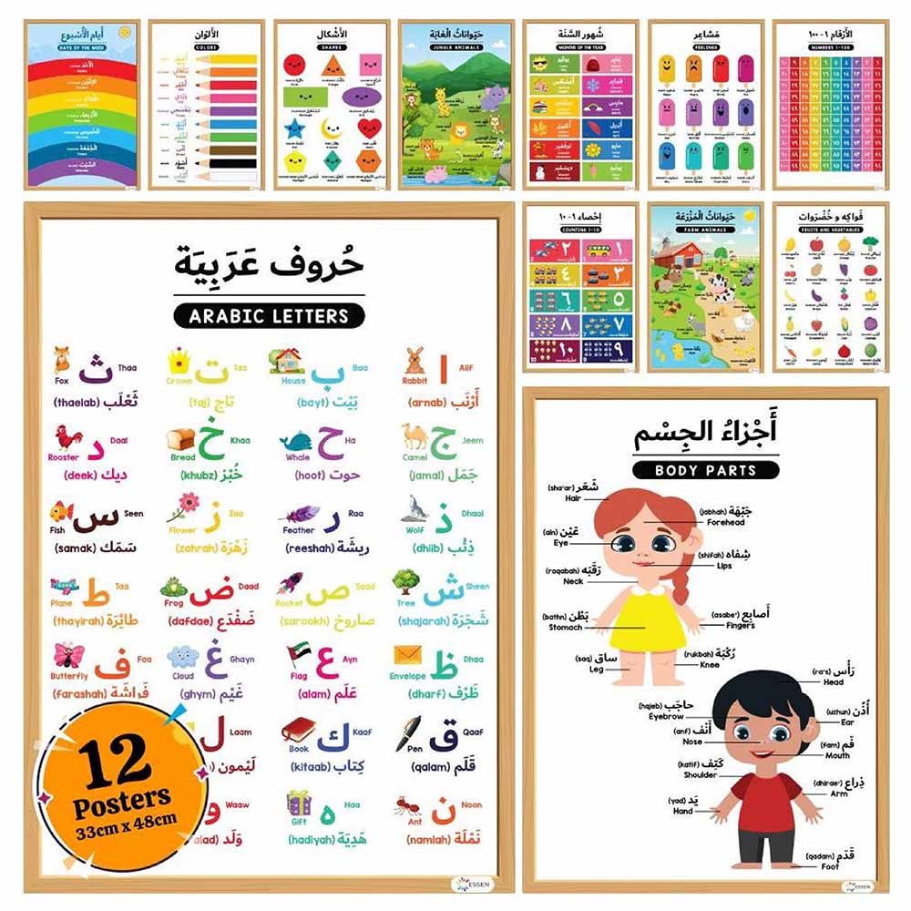 إيسن - مخطط لوحات تعليمية للحضانة - عربي - عدد 12