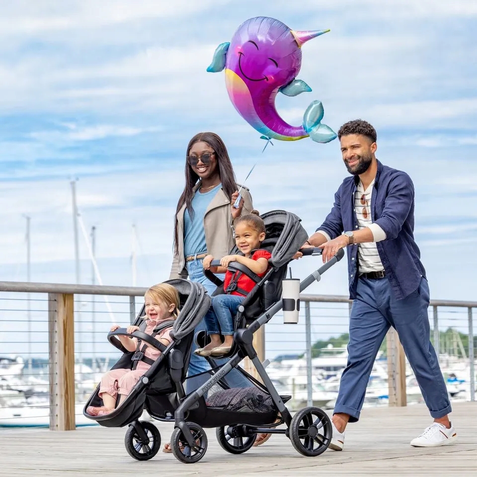 Evenflo - Pivot Xpand NXT Modular Double Stroller - Coal Black