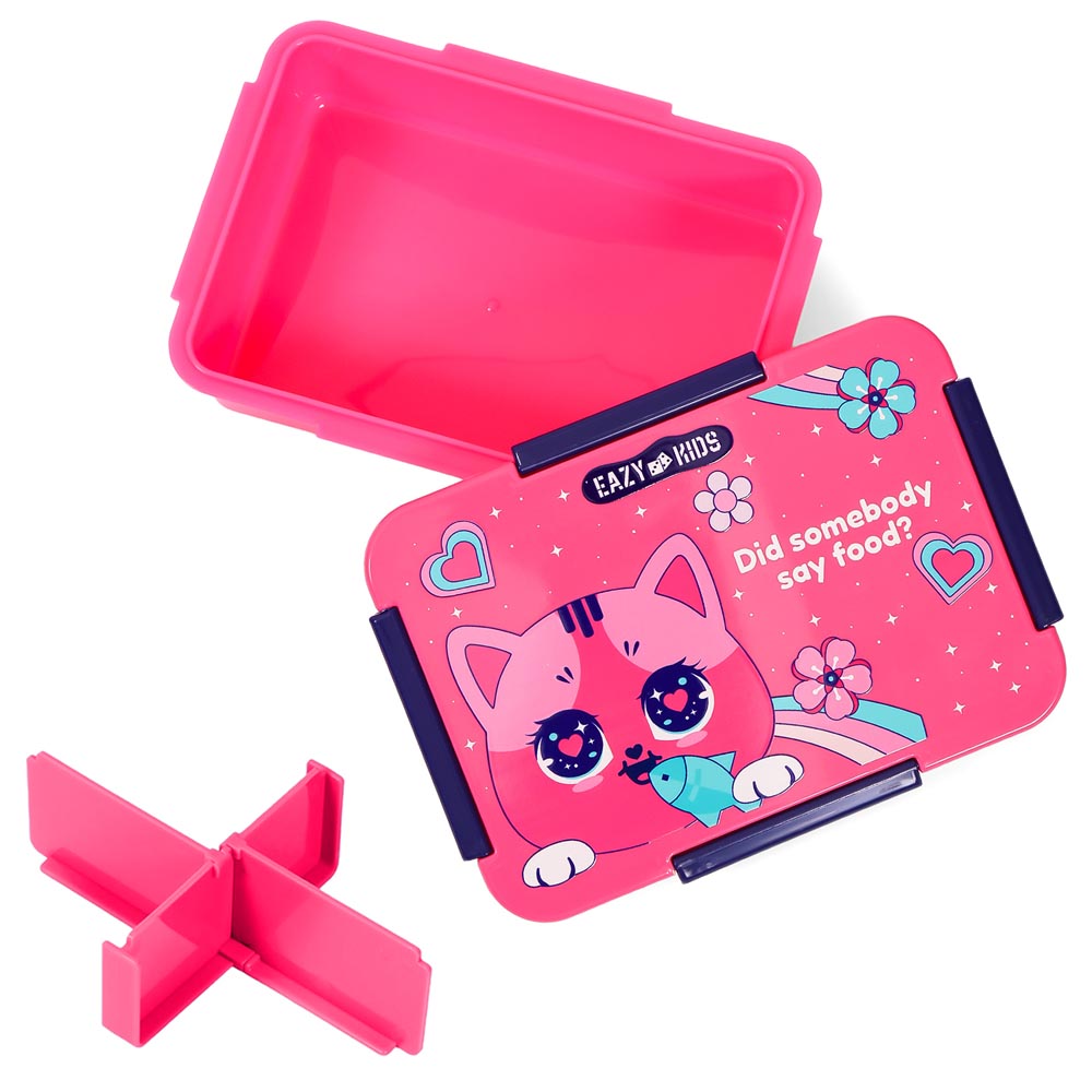 Eazy Kids - Cat Lunch Box 850ml - Pink