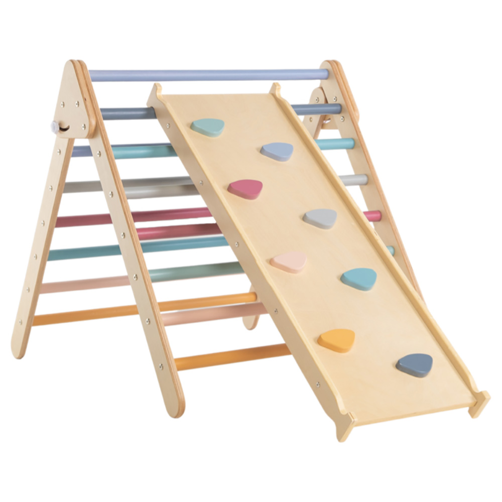 Ezzro - Large Climbing Foldable Pikler Triangle Reversible Board Duo