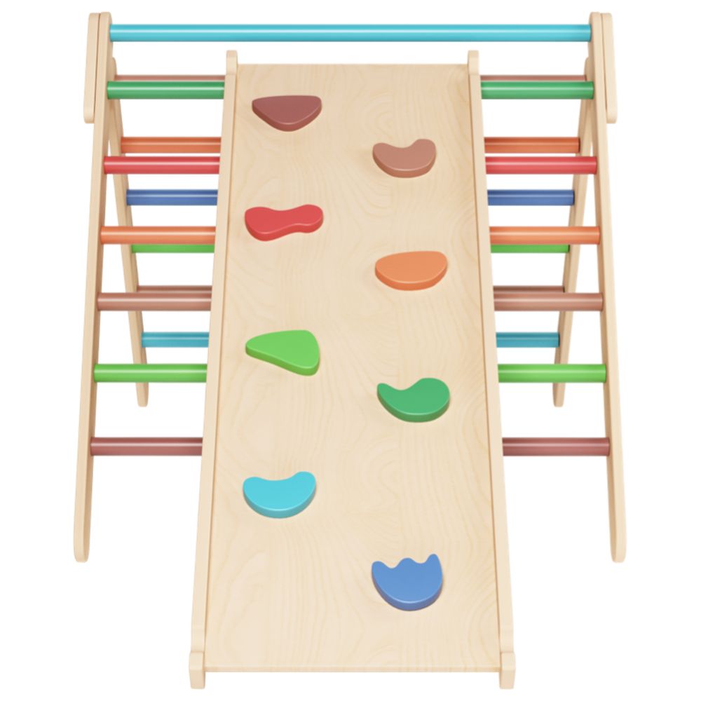Ezzro - Rainbow Large Foldable Climbing Triangle With Duo Board