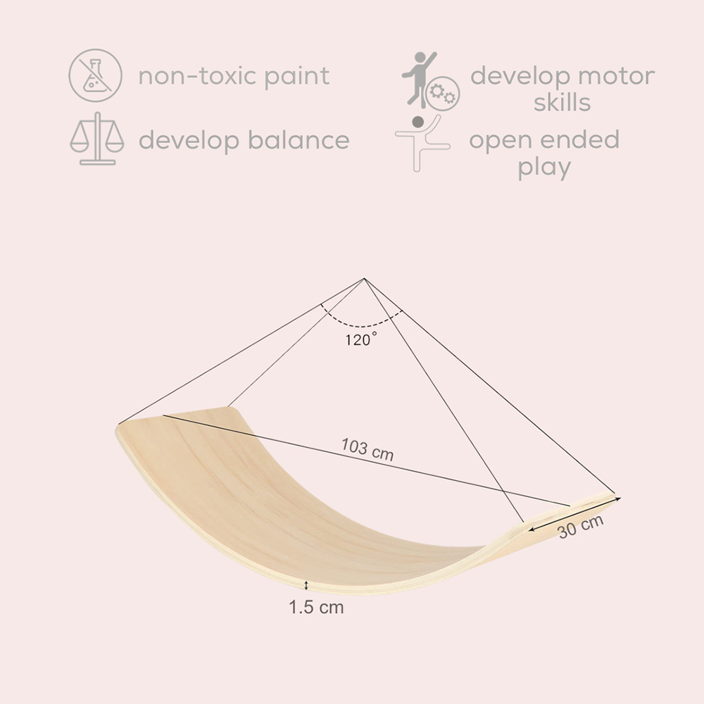 Ezzro - Natural Montessori Balance Board
