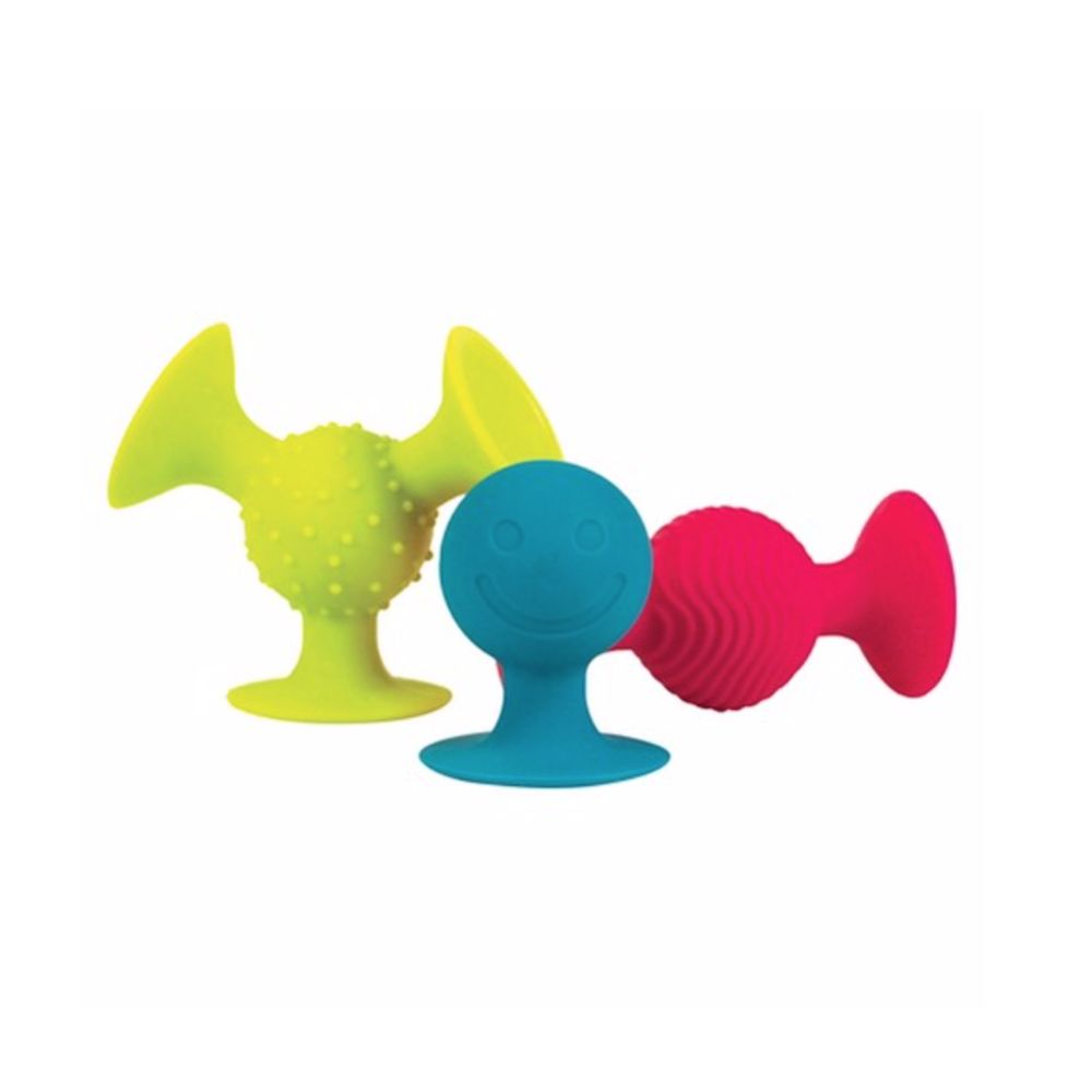 Fat Brain Toys - pipSquigz - Sensory Toys for Infant Development, Soft Suction Toy
