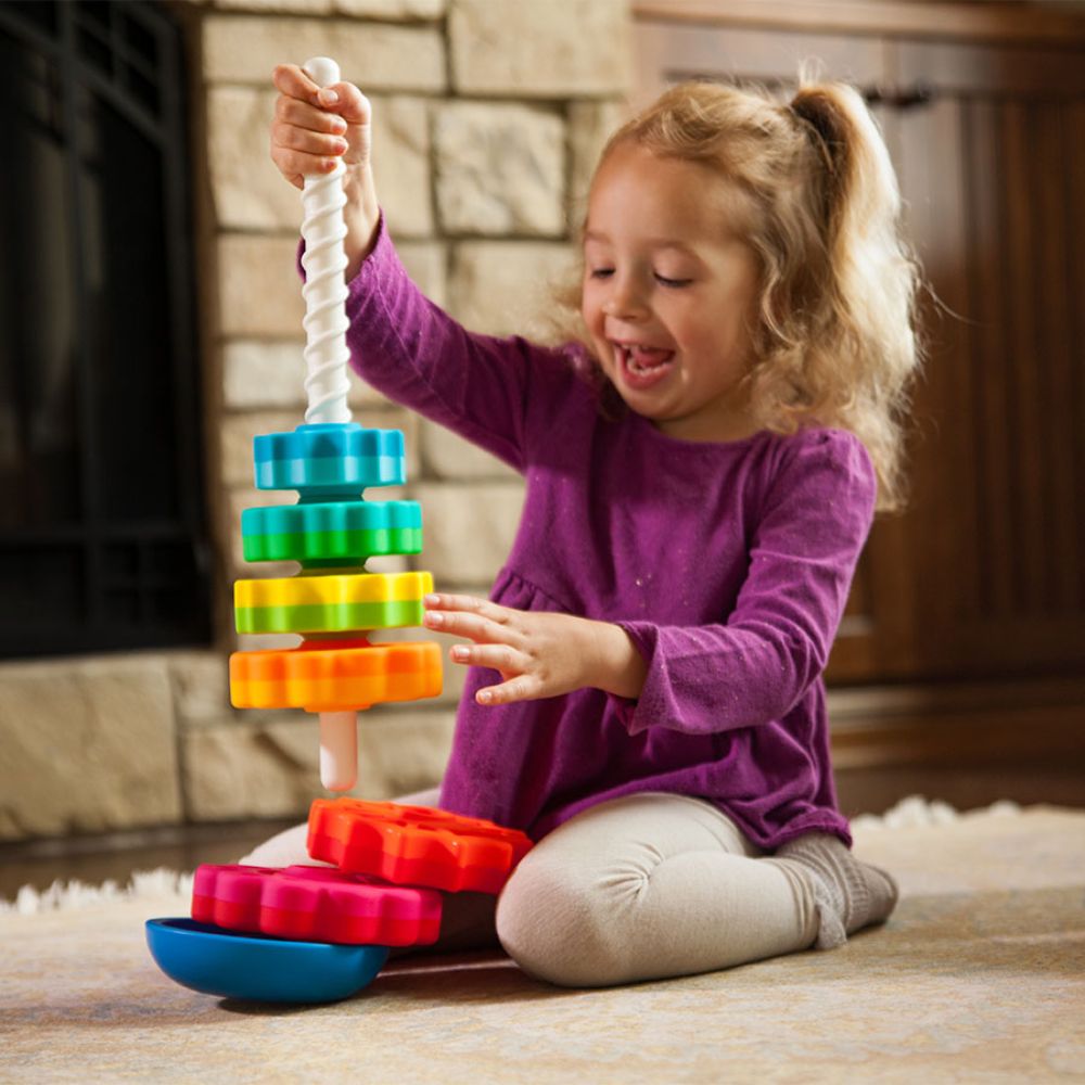 Fat Brain Toys - SpinAgain - Sensory Toys for Infant Development, Spinning Toy