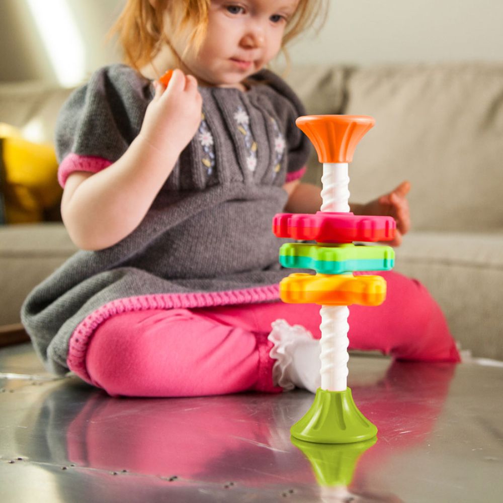 Fat Brain Toys - MiniSpinny - Sensory Toys for Infant Development, Spinning Fun