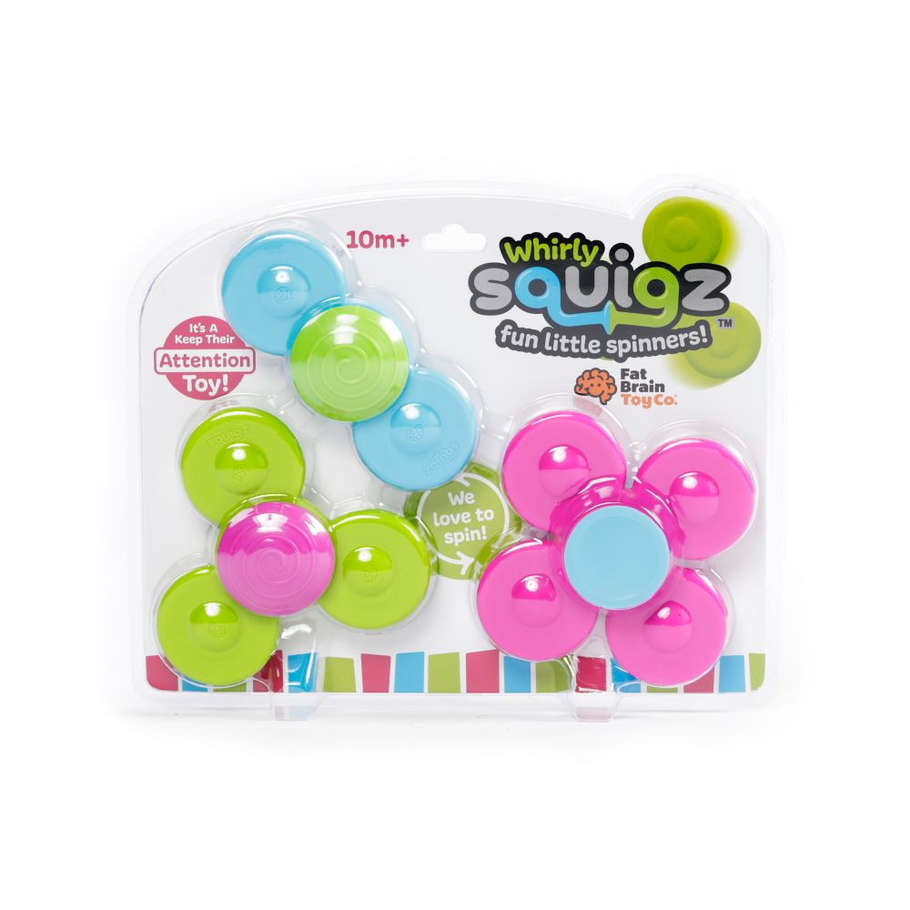 Fat Brain Toys - Whirly Squigz - Sensory Toys for Infant Development, Spinner Toy