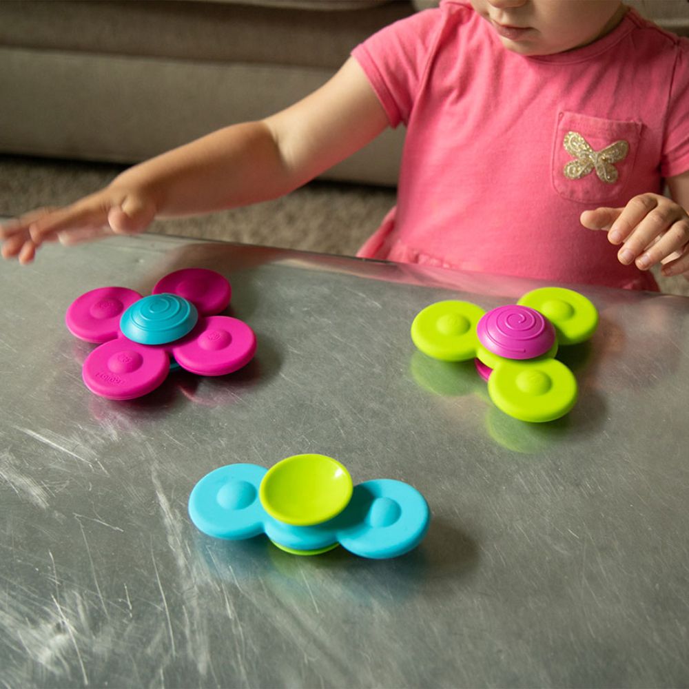 Fat Brain Toys - Whirly Squigz - Sensory Toys for Infant Development, Spinner Toy