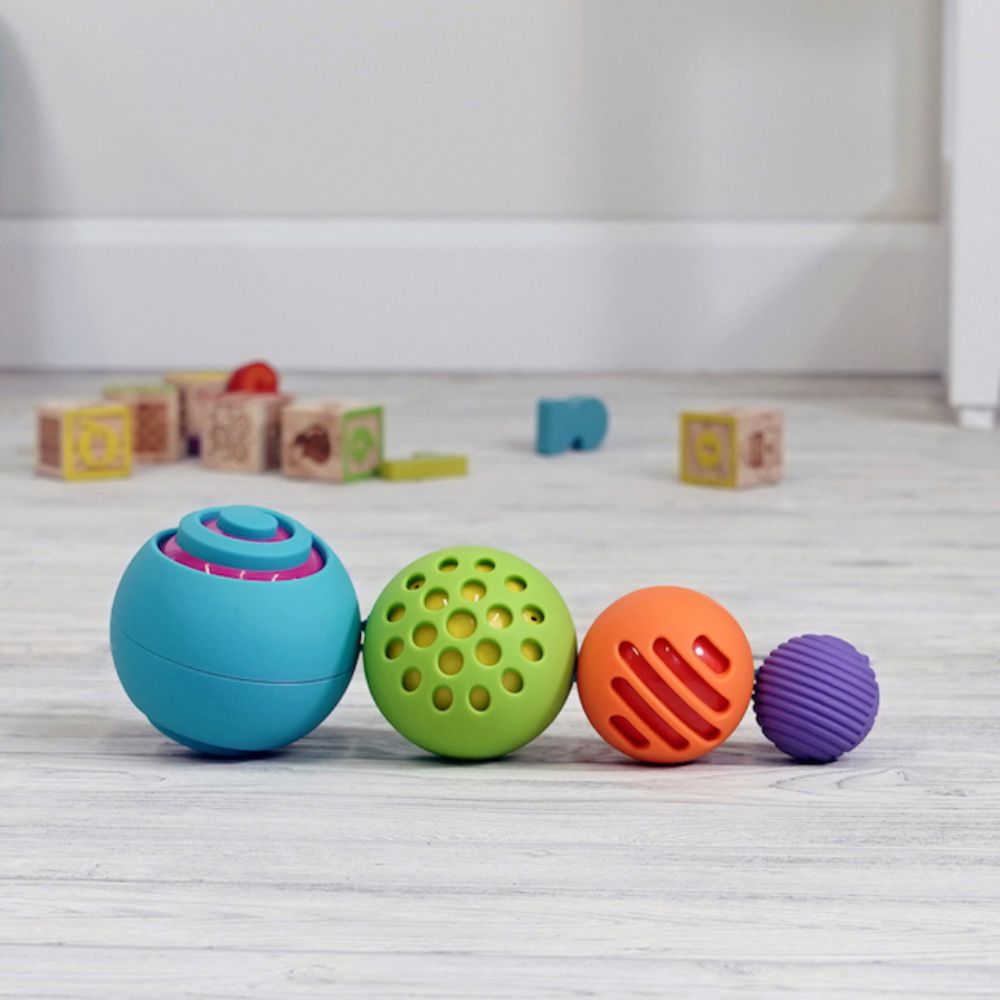 Fat Brain Toys - Oombee Ball - Sensory Toys for Infant Development, Grasping Fun