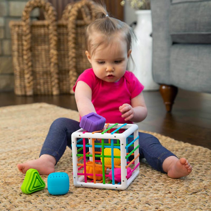 Fat Brain Toys - InnyBin - Sensory Toys for Infant Development, Shape Sorting