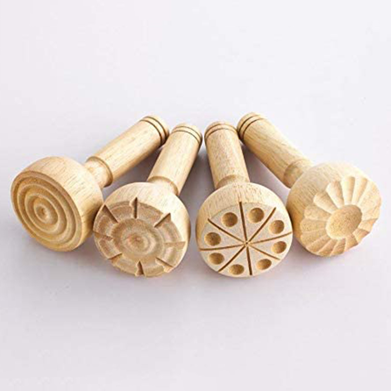 EDX Education - Wooden Dough Stampers 4pc-Set