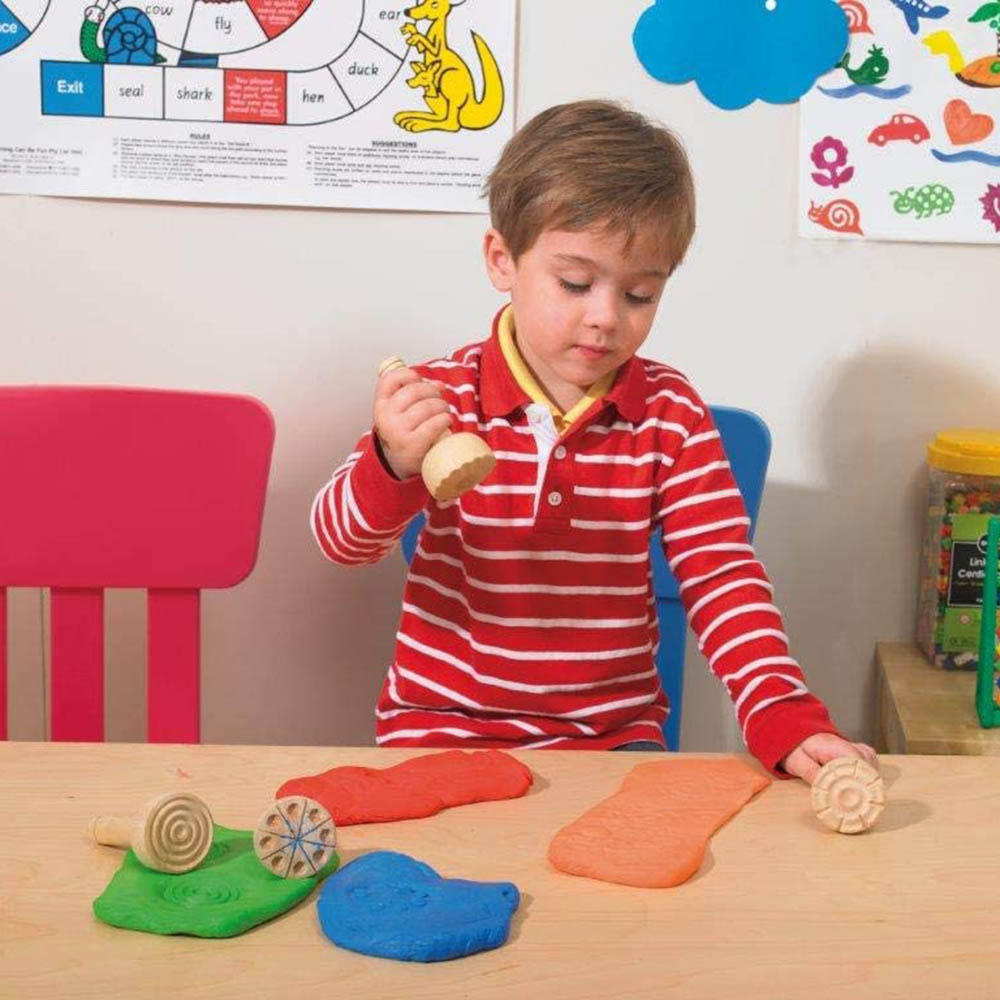 EDX Education - Wooden Dough Stampers 4pc-Set
