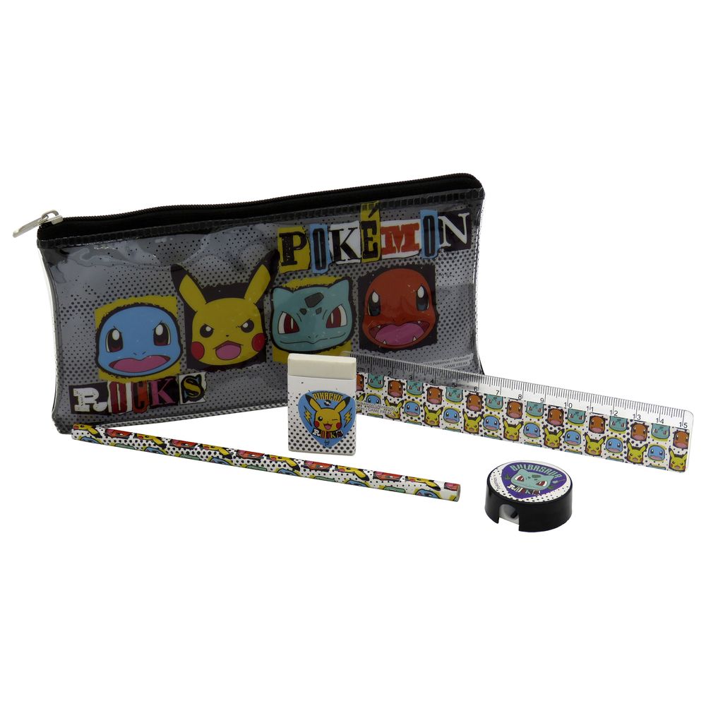 Pokemon - Plastic Pencil Case WithStationeries