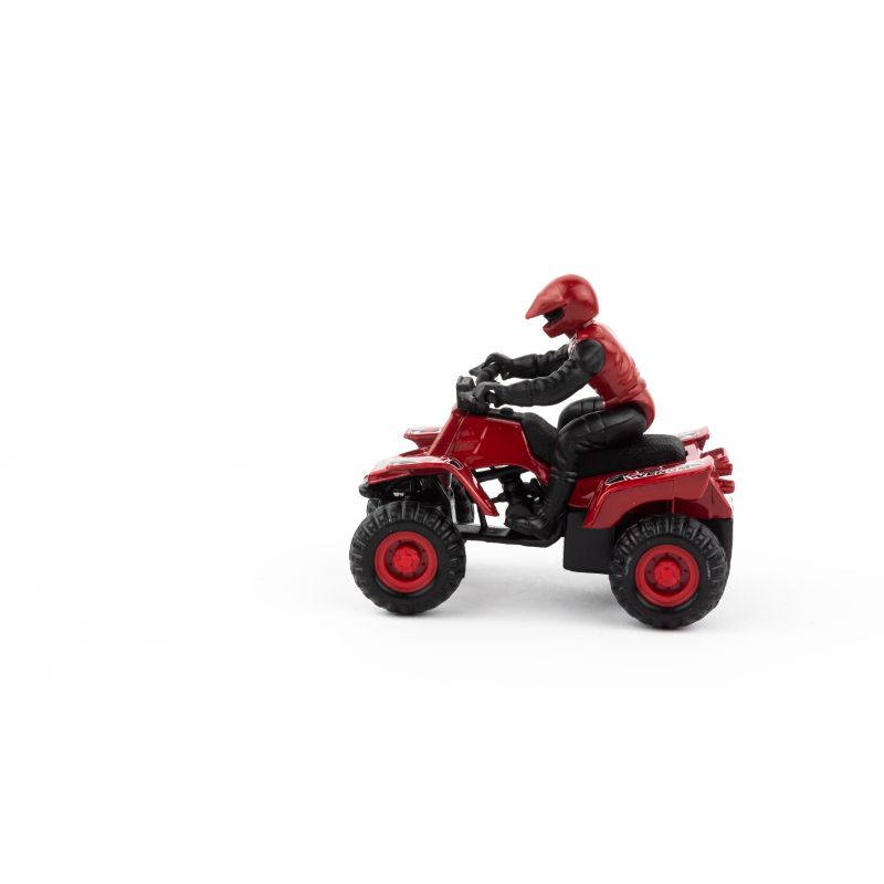 Maisto - 8cm Pullback Powered ATV - Black & Red