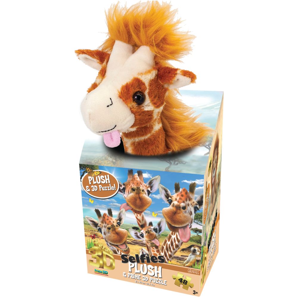 Prime 3D Howard Robinson Giraffe Selfie 48pc Puzzle With Plush