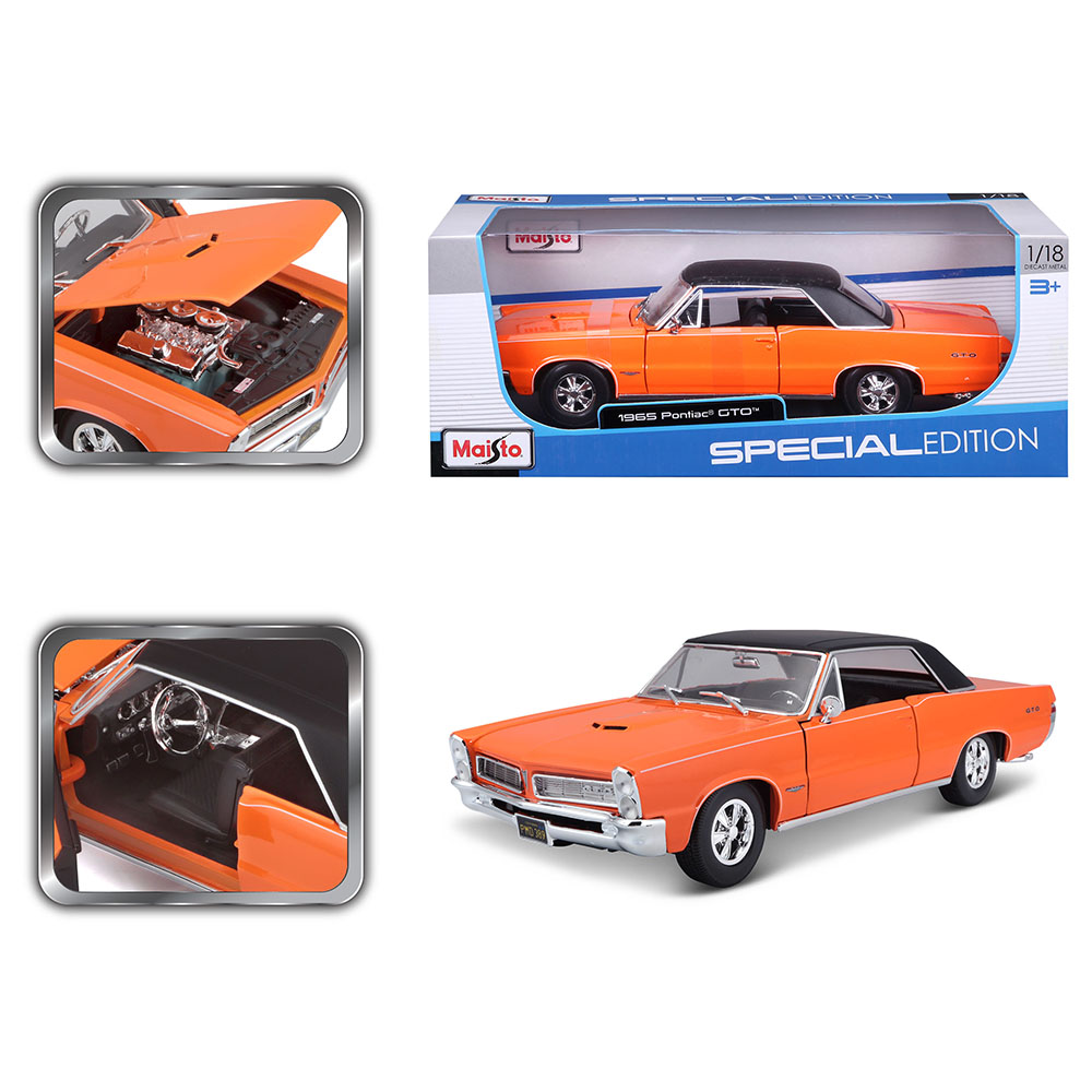Buy Maisto - 1:18 Scale 1965 Pontiac GTO Hurst Edition - Orange in