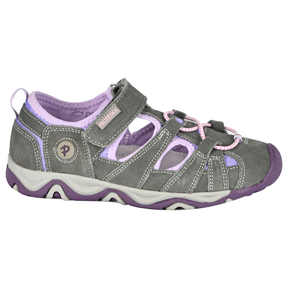 Protetika Dafy Lila Girls Sandals with Arch Support - Grey