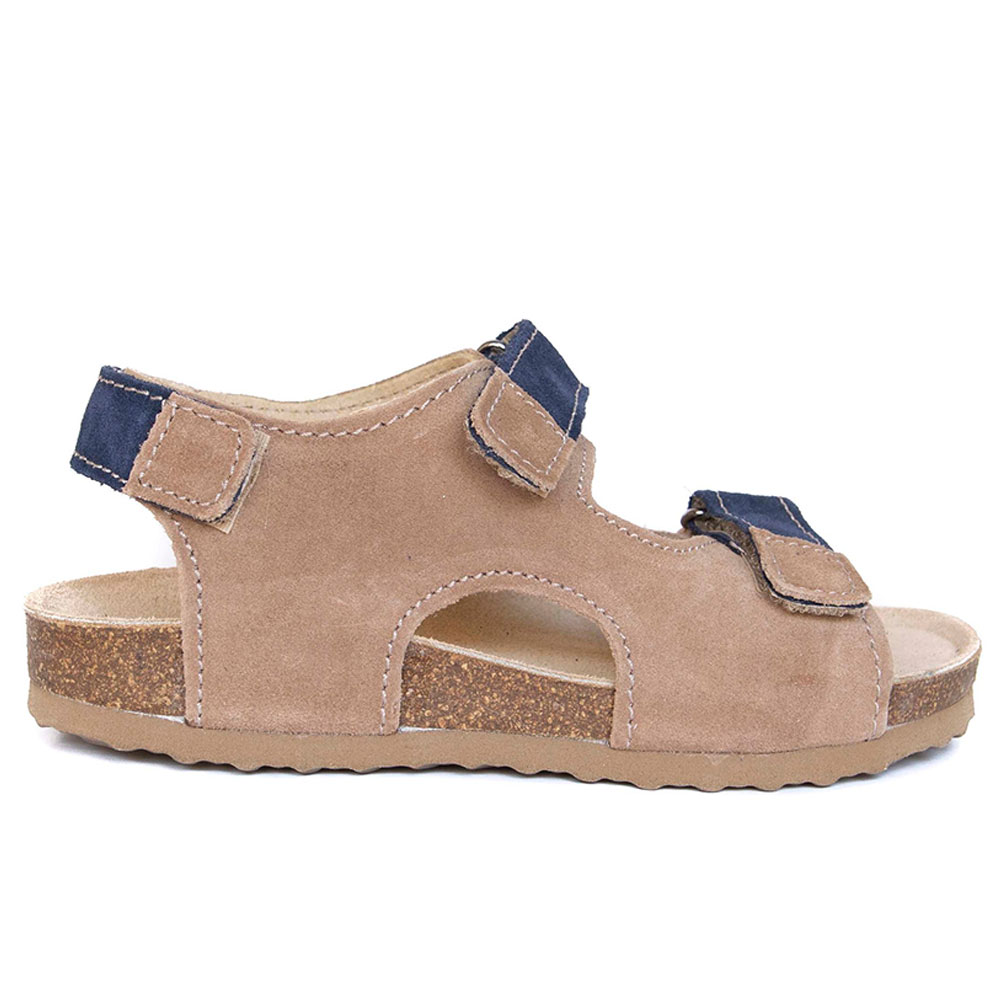 Protetika Orthopedic Leather Sandals Beige - Navy