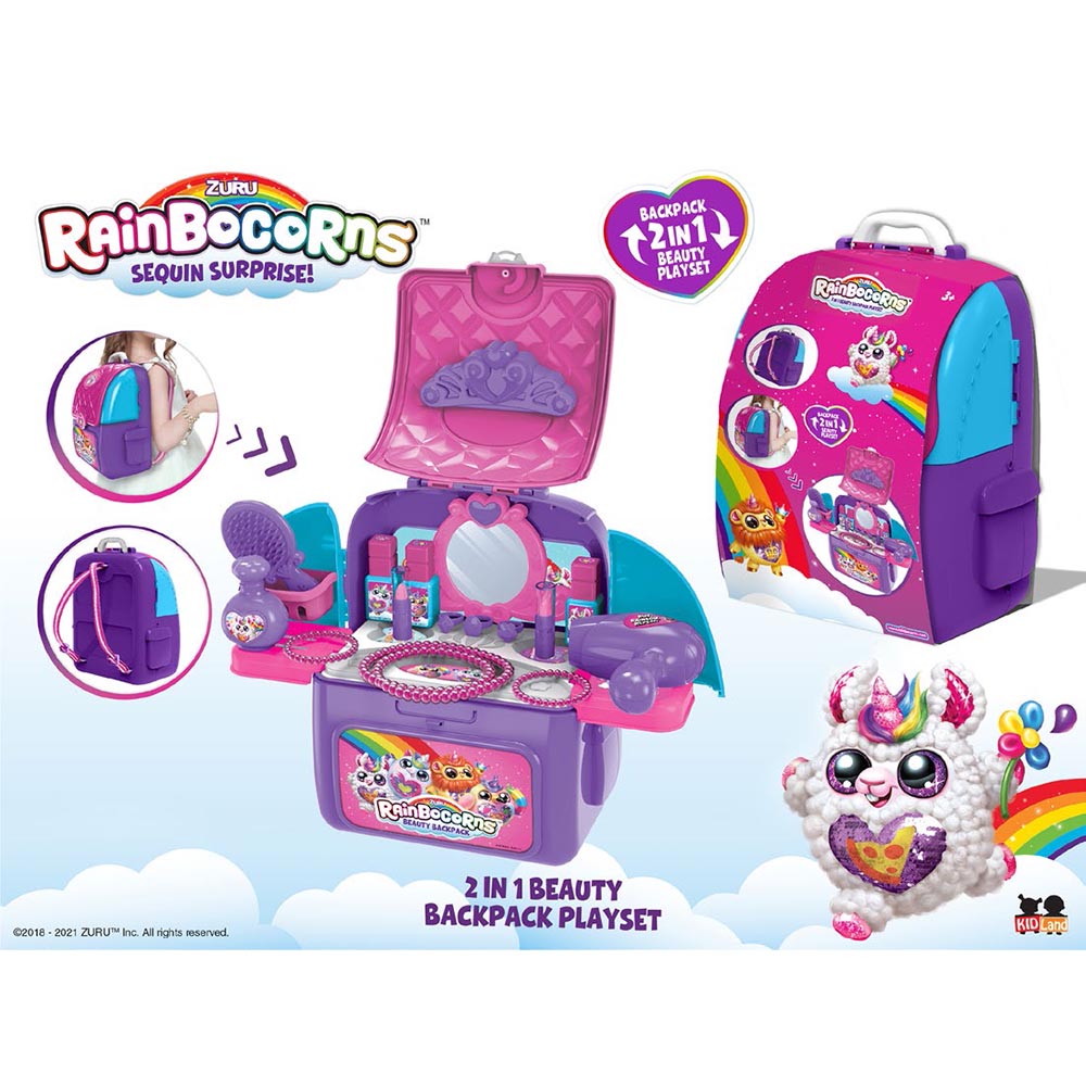 ZURU - Beauty Play 2-In-1 Set In Backpack - Rainbocorns