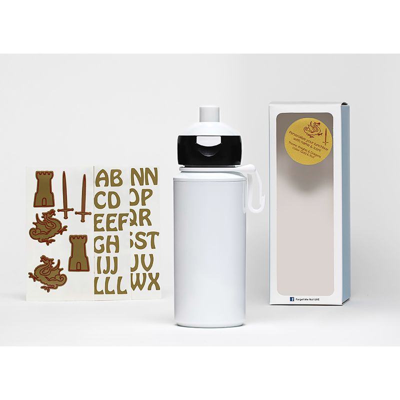 Forget Me Not Pop-up Drink Bottle - White Knights