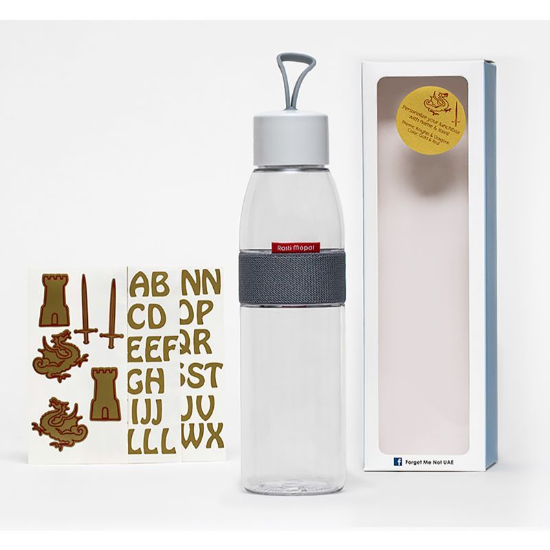Forget Me Not Water Bottle Ellipse - White Knights - 500ml